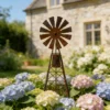 Rustic Windmill Garden Stake for Outdoor Decor