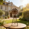 Rustic Windmill Garden Stake for Outdoor Decor