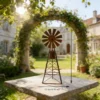 Rustic Windmill Garden Stake for Outdoor Decor