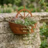 Rustic Ship Wheel Wall Planter for Outdoor Flowers