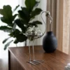 silver-crane-plant-stand-04 Silver Crane Plant Stand with Tray for Tabletop Decor