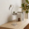 silver-crane-plant-stand-09 Silver Crane Plant Stand with Tray for Tabletop Decor