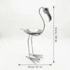 silver-crane-plant-stand-dimensions Silver Crane Plant Stand with Tray for Tabletop Decor