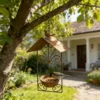 Hanging Sloped Roof Bird Feeder for Garden Birds