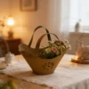 tiered-basket-planter-stand-01 Rustic Basket Planter for Garden Flowers