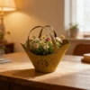 tiered-basket-planter-stand-02 Rustic Basket Planter for Garden Flowers