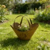 tiered-basket-planter-stand-05 Rustic Basket Planter for Garden Flowers