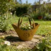 tiered-basket-planter-stand-06 Rustic Basket Planter for Garden Flowers