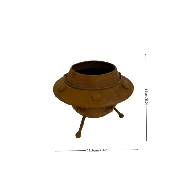 Rustic UFO Planter for Garden Decor