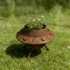 Rustic UFO Planter for Garden Decor