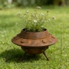 Rustic UFO Planter for Garden Decor