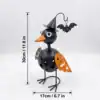 Witchy Crow Halloween Tabletop Decor with Pumpkin