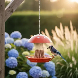 Red Mushroom Bird Feeder