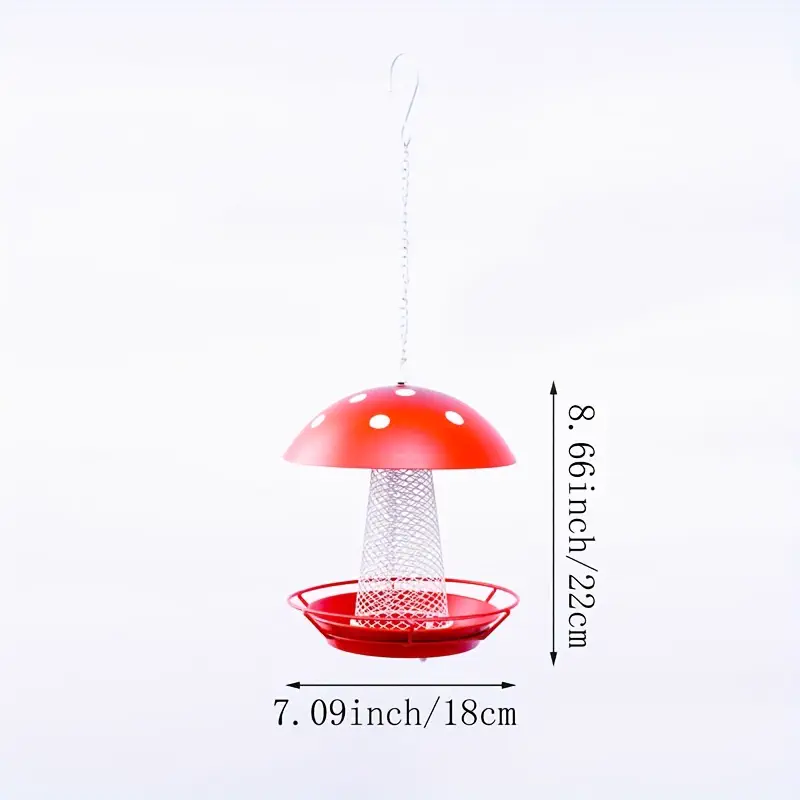 Red Mushroom Bird Feeder - Image 3