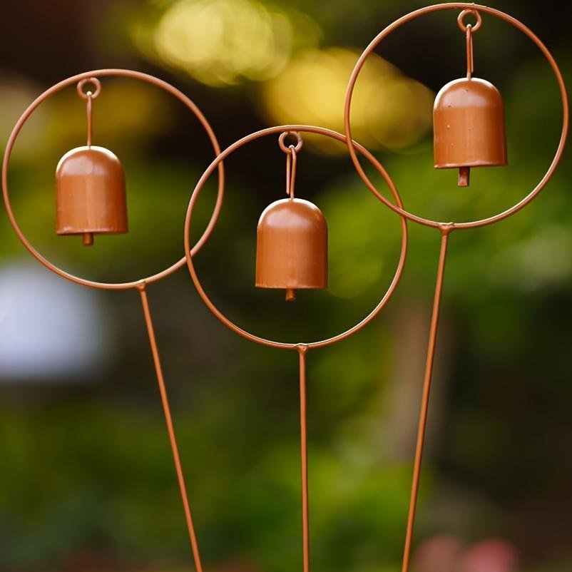 Rustic Five-Bell Garden Stake - Image 2