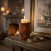anchor-candle-holder-01 Rustic anchor candle holder for coastal tabletop decor