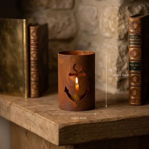 anchor-candle-holder-06 Rustic Anchor Candle Holder for Coastal Tabletop Decor