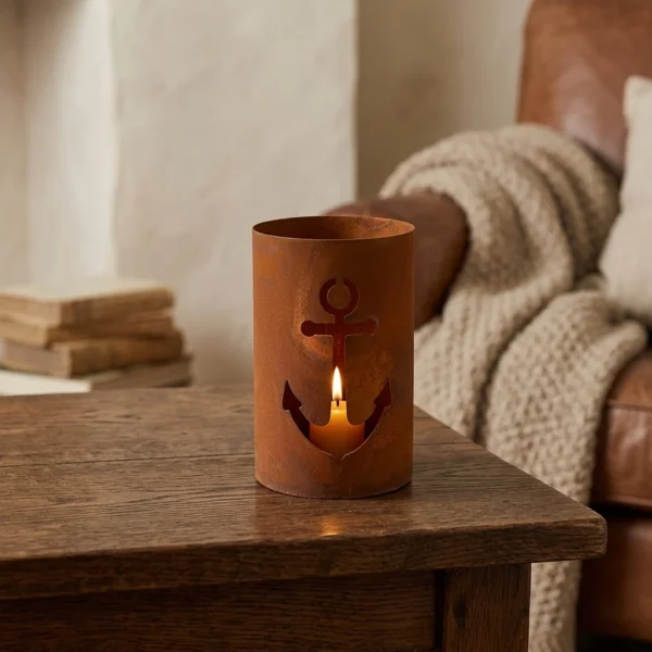 anchor-candle-holder-08 Rustic Anchor Candle Holder for Coastal Tabletop Decor