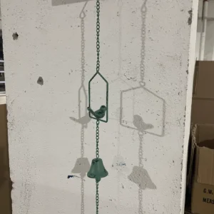 Cast iron bird wind chime for garden and porch decor