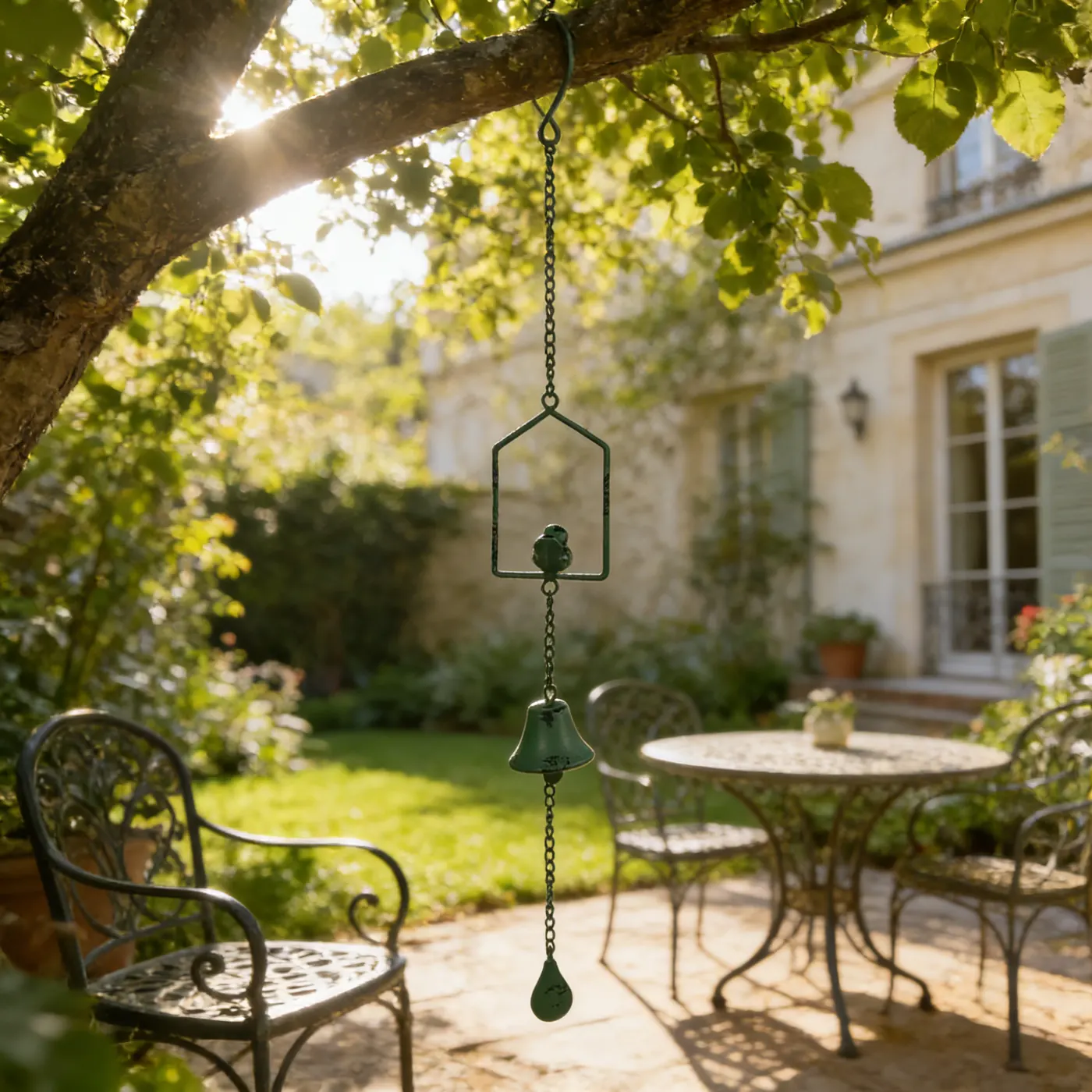 Cast Iron Bird Wind Chime for Garden and Porch Decor - Image 7