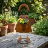 figure-planter-05 Rustic Iron Figure Planter for Garden and Patio Decor