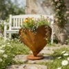 heart-window-planter-01 Rustic heart-shaped planter box for garden and patio decor