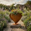 heart-window-planter-04 Rustic Heart-Shaped Planter Box for Garden and Patio Decor