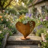 heart-window-planter-09 Rustic Heart-Shaped Planter Box for Garden and Patio Decor