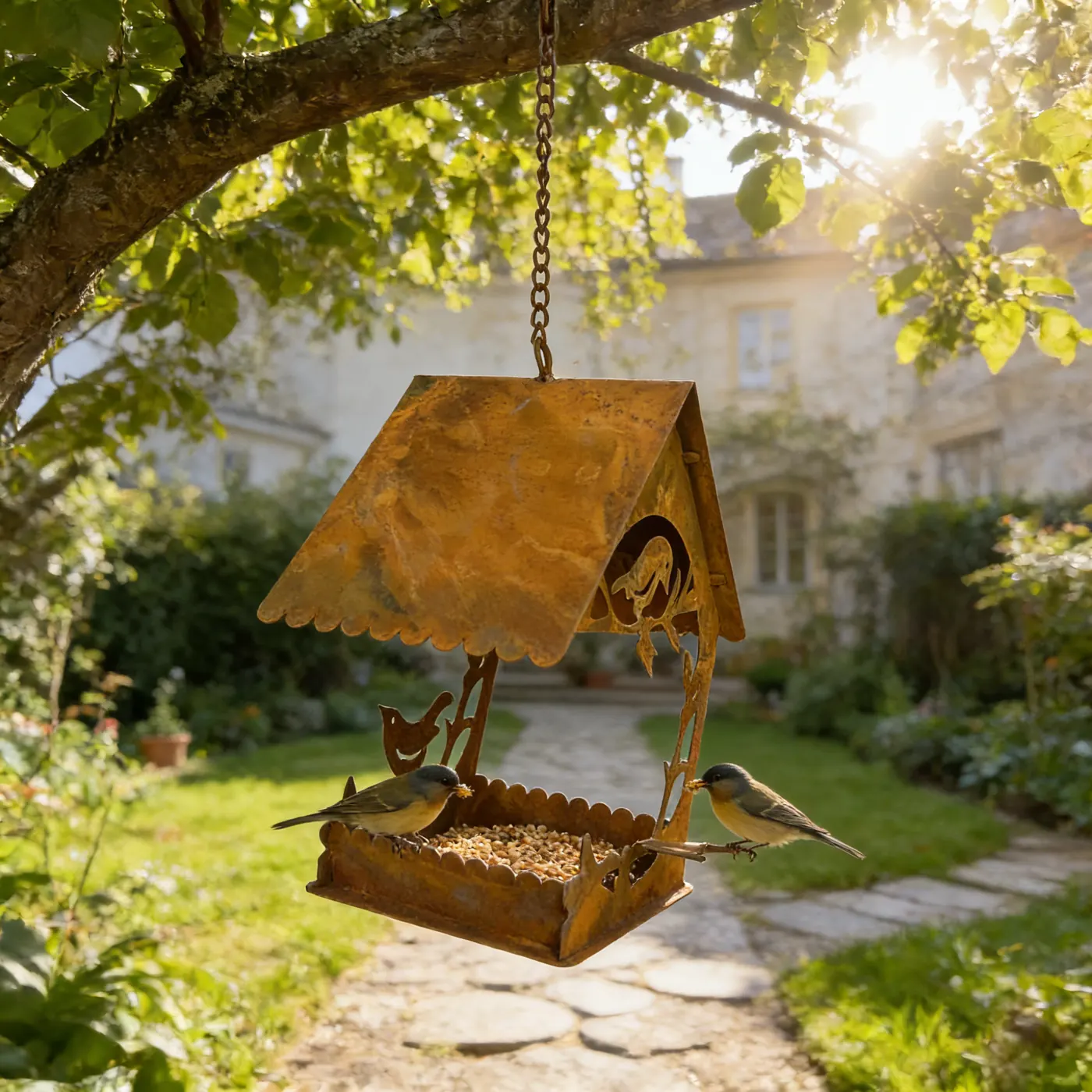 Rustic Hummingbird Bird Feeder Tray for Outdoor Gardens - Image 5
