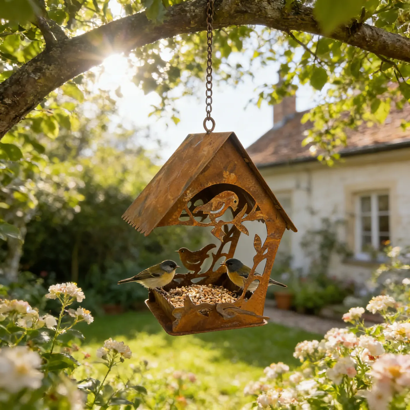 Rustic Hummingbird Bird Feeder Tray for Outdoor Gardens - Image 6