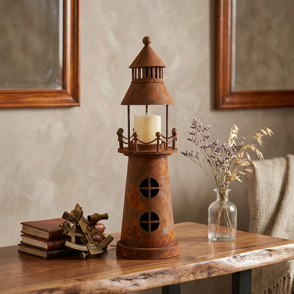 Rustic Lighthouse Garden Statue for Outdoor Decor - Image 7