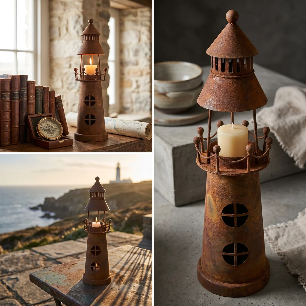 Rustic Lighthouse Garden Statue for Outdoor Decor - Image 10