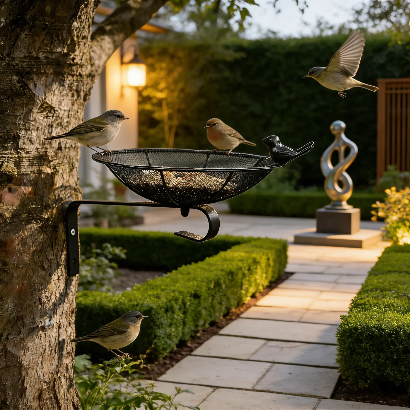 Black Mesh Bird Feeder Tray - Image 5