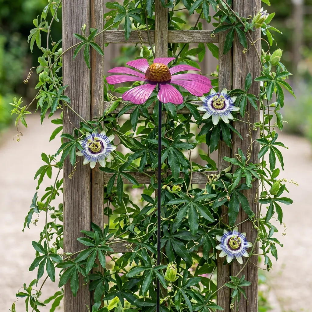 Painted Flower Garden Stake for Flower Beds - Image 2