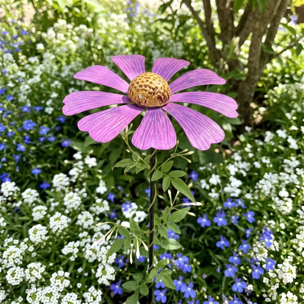 Painted Flower Garden Stake for Flower Beds - Image 4