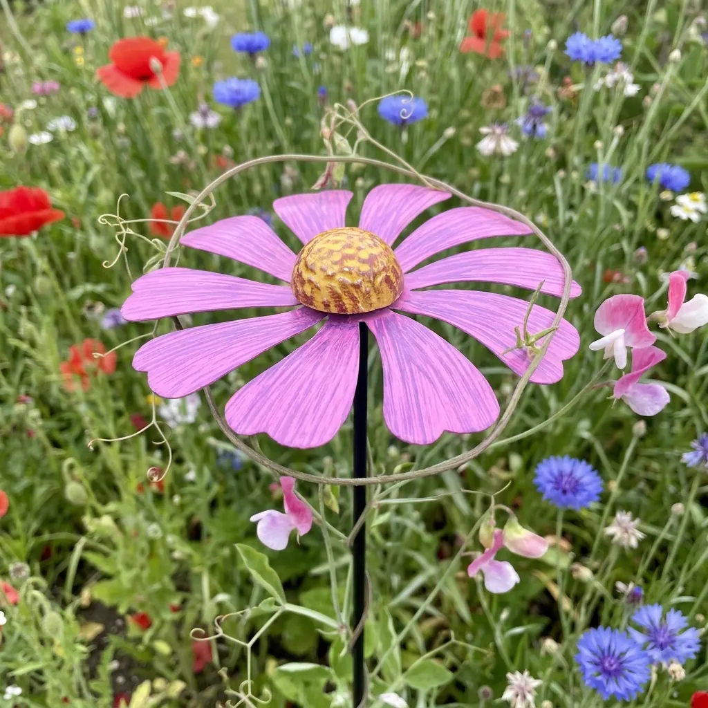 Painted Flower Garden Stake for Flower Beds - Image 9
