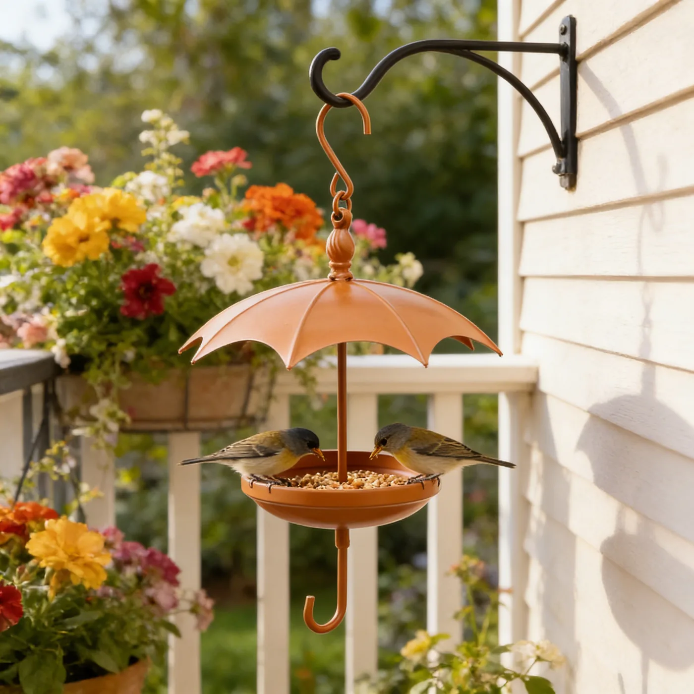 Painted Umbrella Bird Feeder - Image 4