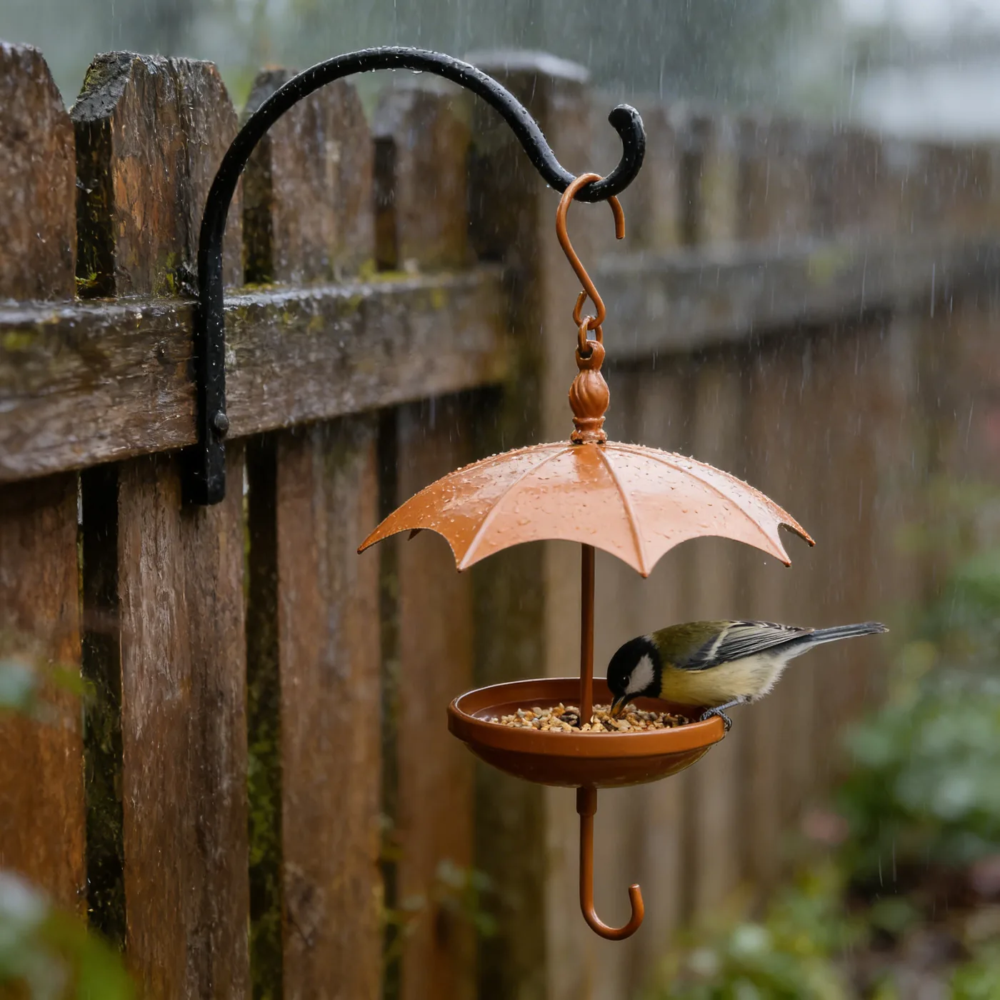 Painted Umbrella Bird Feeder - Image 6