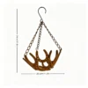 rustic-horseshoe-hanging-planter-dimensions The Horseshoe Hanging Planter — Rust-Finish Iron Planter