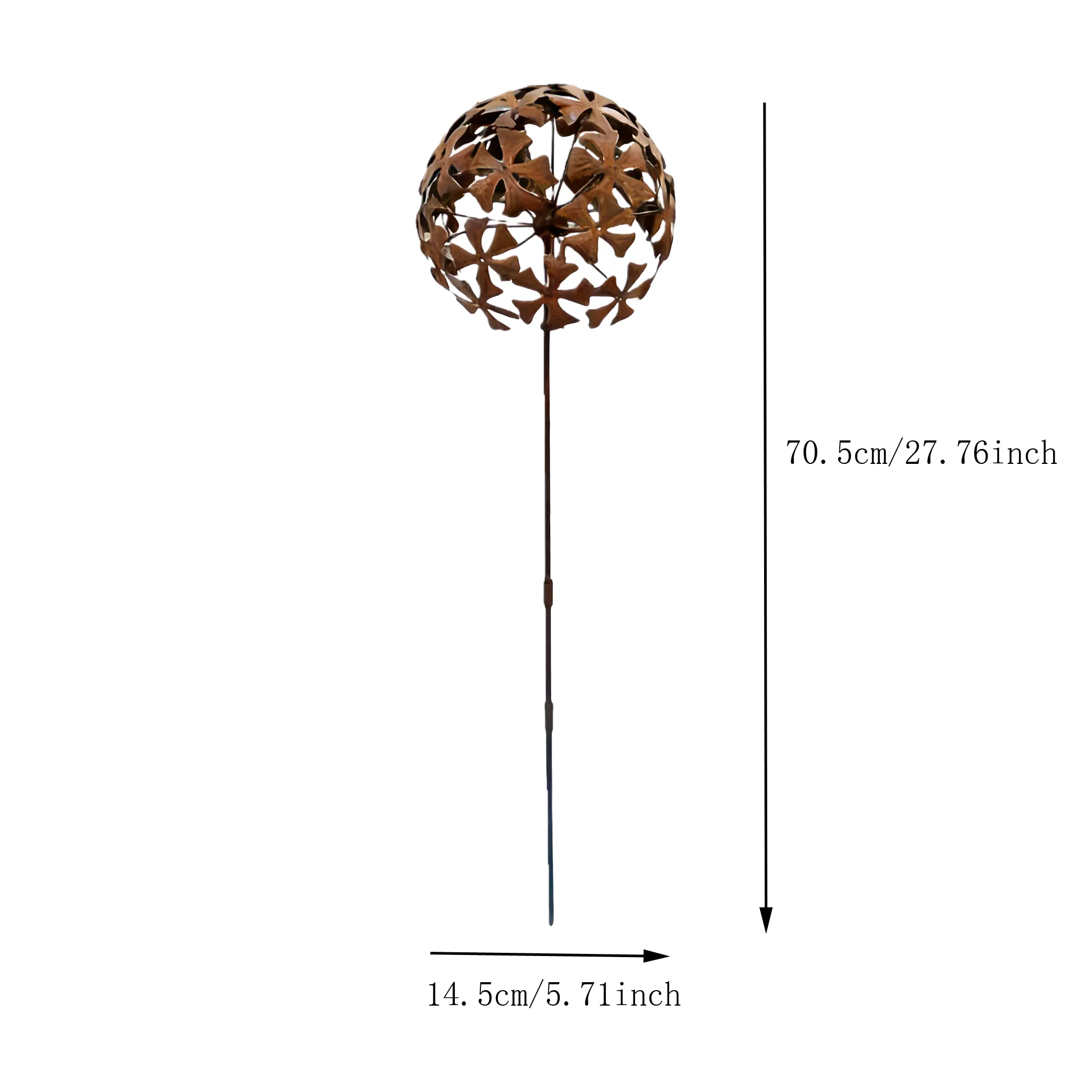 Rustic Hydrangea Flower Garden Stake for Outdoor Decor - Image 3