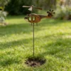 The Garden Helicopter Stake — Rust-Finish Iron Garden Accent