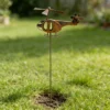 The Garden Helicopter Stake — Rust-Finish Iron Garden Accent