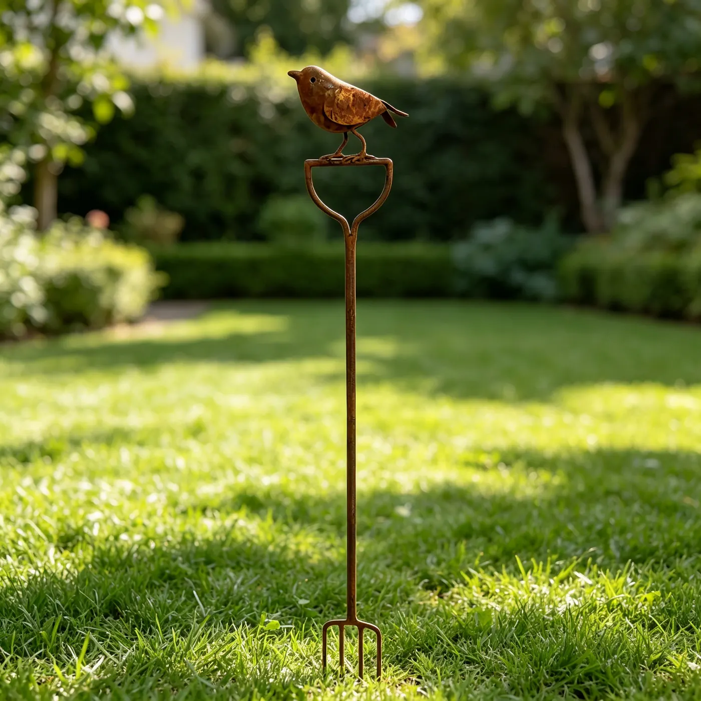 Rustic Robin Bird Garden Stake for Outdoor Decor - Image 5