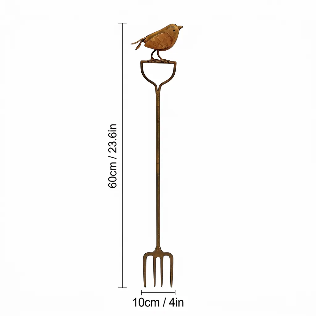 Rustic Robin Bird Garden Stake for Outdoor Decor - Image 10
