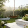 The Umbrella Bird Bath — Rust-Finish Iron Garden Feeder
