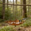 The Umbrella Bird Bath — Rust-Finish Iron Garden Feeder