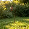 The Bluebell Garden Stake — Rust-Finish Iron Flower Stake