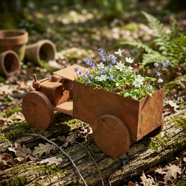 train-planter-04 Rustic Train Planter for Garden and Patio Decor