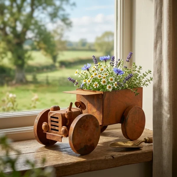 train-planter-10 Rustic Train Planter for Garden and Patio Decor