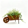Rustic Wheelbarrow Planter for Garden and Patio Decor